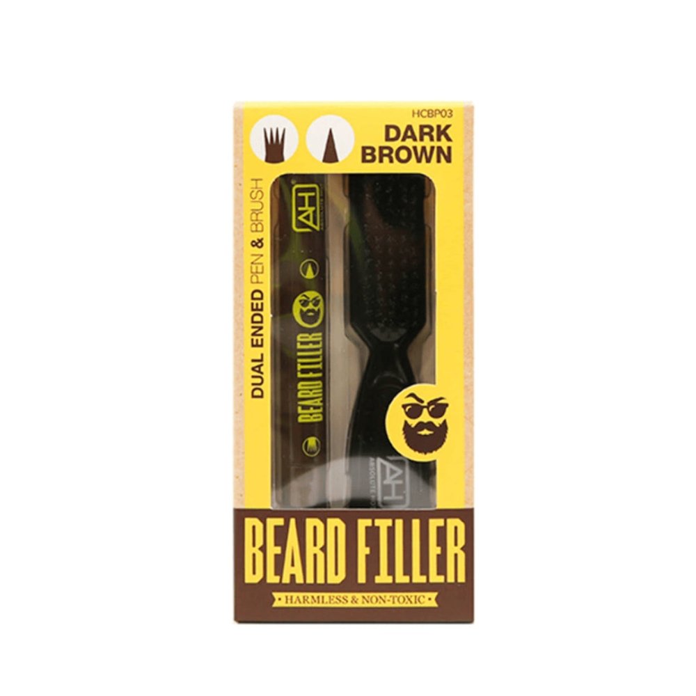 Glamour Us_Absolute New York_Hair_Beard Filler Dual Ended Pen & Brush7th_Black_HCBP02 The best affordable Latina and Mexican makeup, beauty and cosmetics supply store in Chula Vista, San Diego