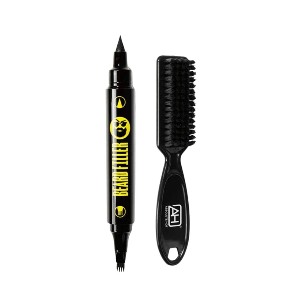 Glamour Us_Absolute New York_Hair_Beard Filler Dual Ended Pen & Brush7th_Black_HCBP02 The best affordable Latina and Mexican makeup, beauty and cosmetics supply store in Chula Vista, San Diego