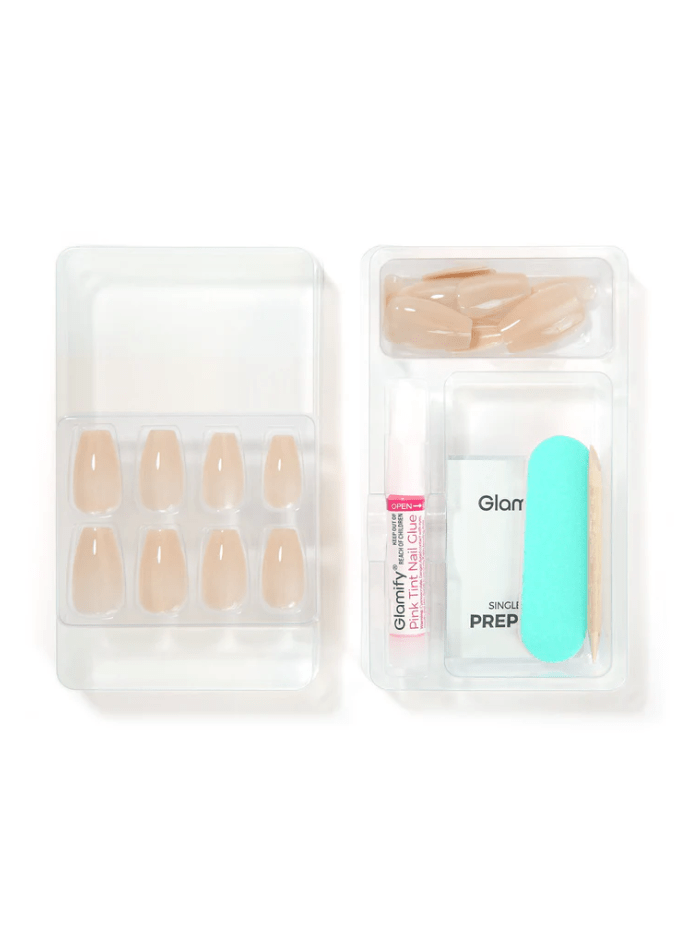 Glamour Us_Absolute New York_Nails_Naked Press On Nails_Coffin Medium_NTNK02 The best affordable Latina and Mexican makeup, beauty and cosmetics supply store in Chula Vista, San Diego