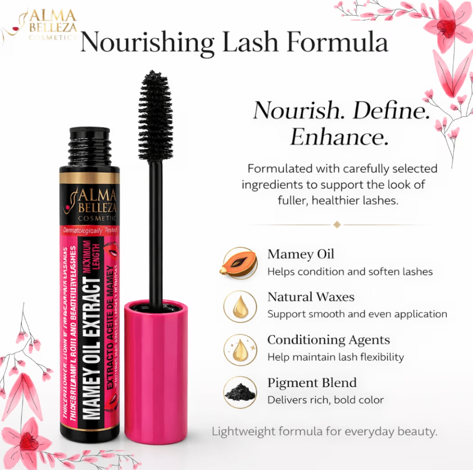Glamour Us_Alma Belleza_Makeup_Mamey Oil Extract Mascara__AB109 The best affordable Latina and Mexican makeup, beauty and cosmetics supply store in Chula Vista, San Diego