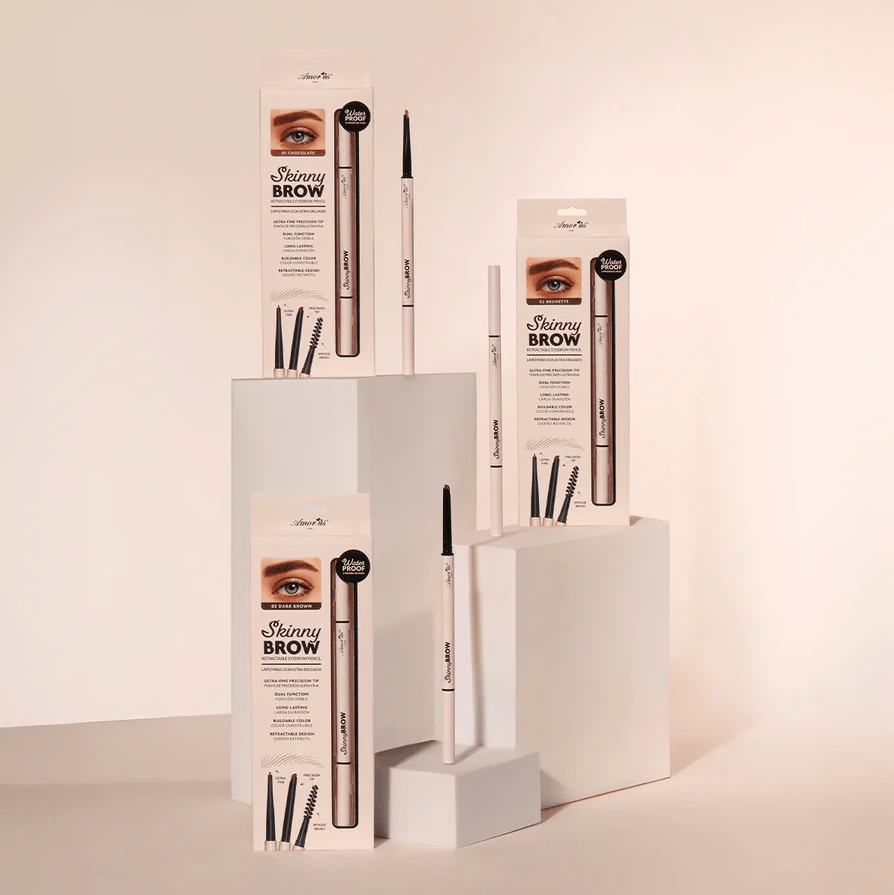 Glamour Us_Amorus_Makeup_Skinny Eyebrow Pencil_Chocolate_CO - SBP - 01 The best affordable Latina and Mexican makeup, beauty and cosmetics supply store in Chula Vista, San Diego