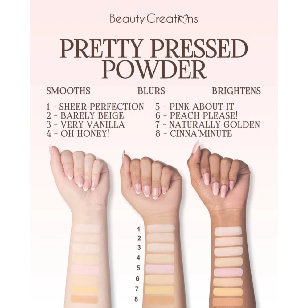 Glamour Us_Beauty Creations_Makeup_Pretty Pressed Setting Powder_Sheer Perfection_PPSP01 Latina makeup, beauty and skincare supply store Mexican makeup products