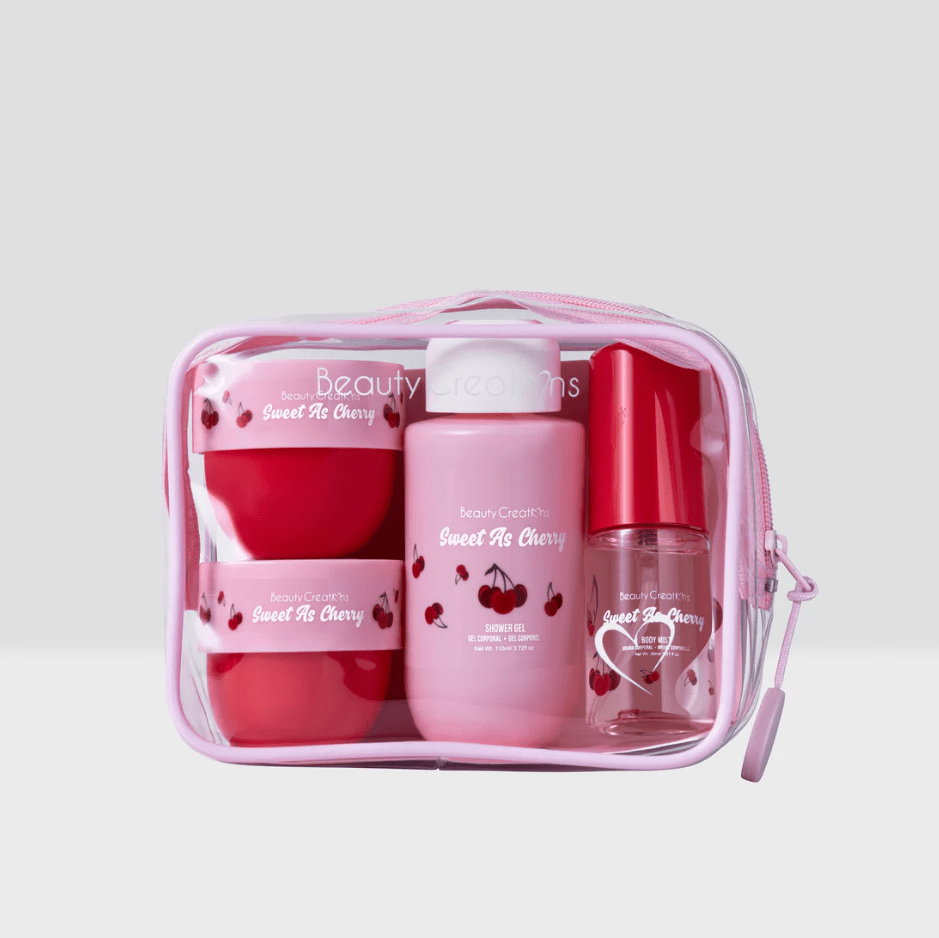 Glamour Us_Beauty Creations_Skincare_Sweet as Cherry - Sweet Dose Mini Body Care Kit__SD-TB3 The best affordable Latina and Mexican makeup, beauty and cosmetics supply store in Chula Vista, San Diego