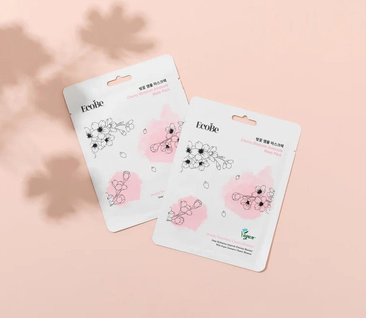 Glamour Us_EcoBe_Skincare_Cherry Blossom Ampoule Facial Sheet Mask__ECOBFFM-CB The best affordable Latina and Mexican makeup, beauty and cosmetics supply store in Chula Vista, San Diego