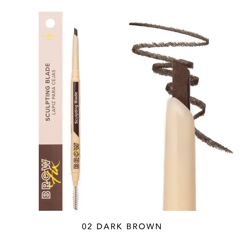 Glamour Us_Italia Deluxe_Makeup_Brow Fix Sculpting Blade Eyebrow Pencil_Dark Brown_831SB - 02 The best affordable Latina and Mexican makeup, beauty and cosmetics supply store in Chula Vista, San Diego