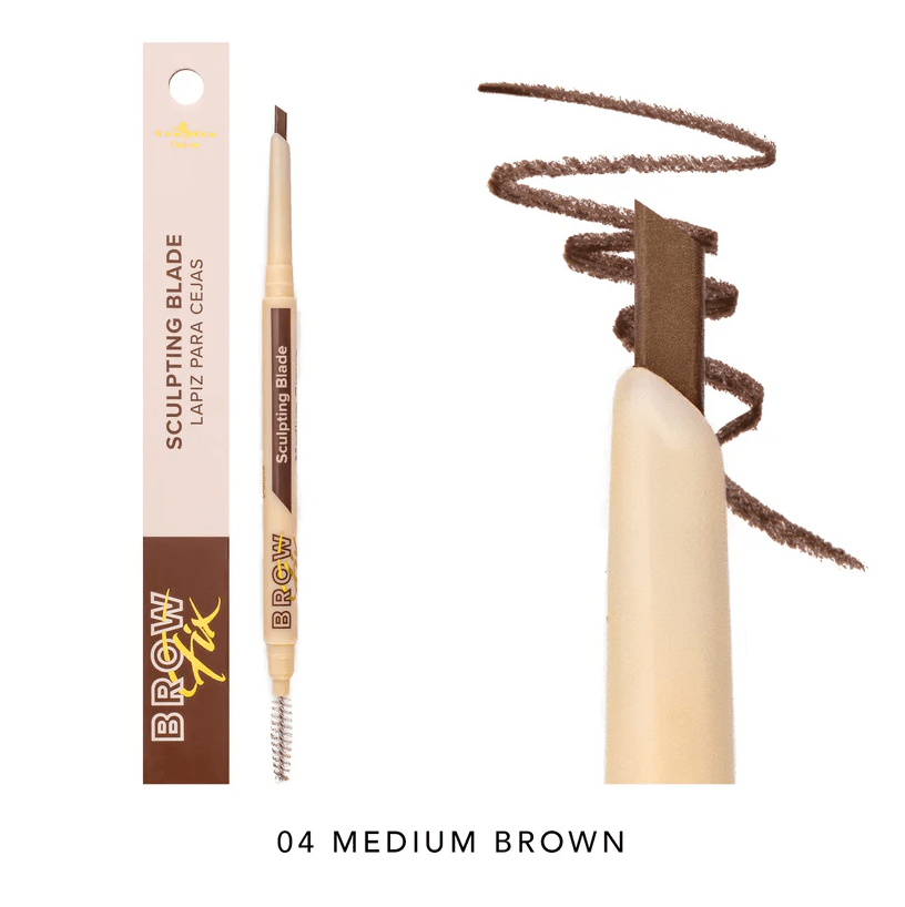 Glamour Us_Italia Deluxe_Makeup_Brow Fix Sculpting Blade Eyebrow Pencil_Medium Brown_831SB - 04 The best affordable Latina and Mexican makeup, beauty and cosmetics supply store in Chula Vista, San Diego