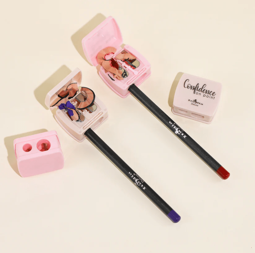 Glamour Us_Italia Deluxe_Tools & Brushes_Duo Eye & Lip Liner Pencil Sharpener_Pink_693 - P The best affordable Latina and Mexican makeup, beauty and cosmetics supply store in Chula Vista, San Diego