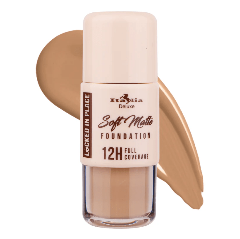 Glamour Us_Italia Deluxe_Makeup_Locked In Place - Soft Matte Foundation_Chestnut_870LSF-50 The best affordable Latina and Mexican makeup, beauty and cosmetics supply store in Chula Vista, San Diego