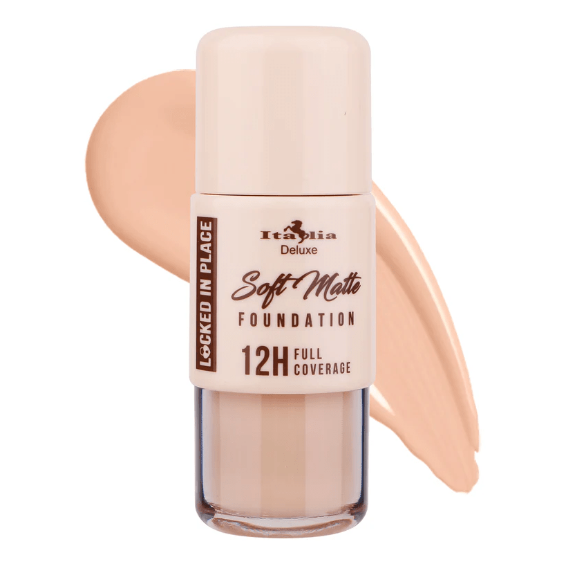 Glamour Us_Italia Deluxe_Makeup_Locked In Place - Soft Matte Foundation_Oat_870LSF-10 The best affordable Latina and Mexican makeup, beauty and cosmetics supply store in Chula Vista, San Diego