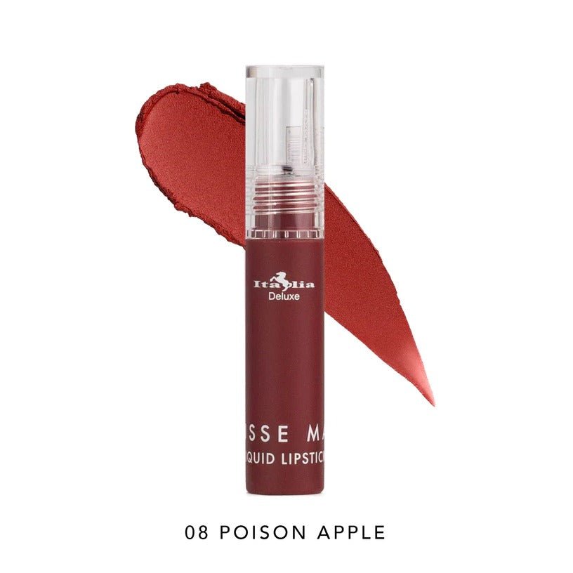 Glamour Us_Italia Deluxe_Makeup_Mousse Matte Liquid Lipstick_Posion Apple_190 - 08 The best affordable Latina and Mexican makeup, beauty and cosmetics supply store in Chula Vista, San Diego