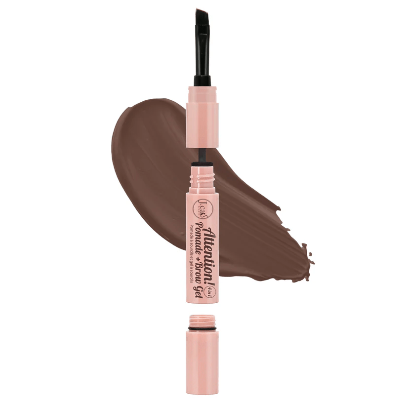 Glamour Us_Jcat_Makeup_Attention! 4 in 1 Pomade + Eyebrow Gel_Dark Brown_PBG102 The best affordable Latina and Mexican makeup, beauty and cosmetics supply store in Chula Vista, San Diego