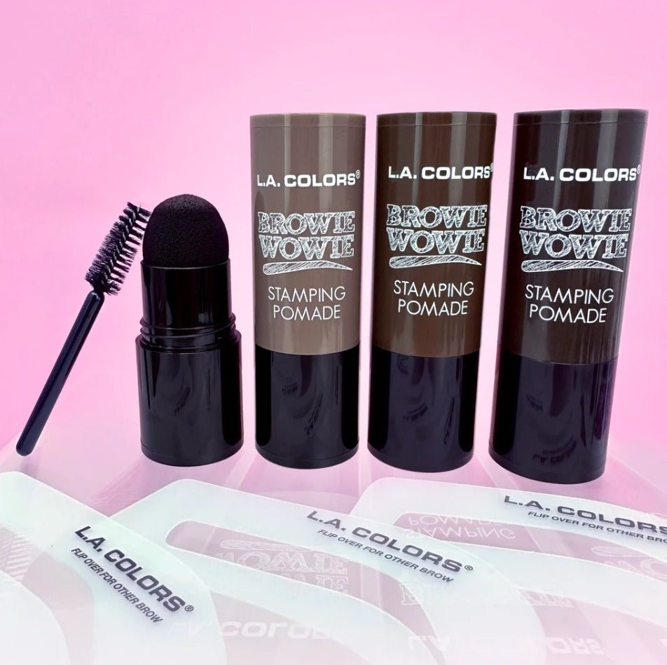 Glamour Us_L.A. Colors_Makeup_Browie Wowie Eyebrow Stamp Kit_Light Brown_CBBP477 The best affordable Latina and Mexican makeup, beauty and cosmetics supply store in Chula Vista, San Diego