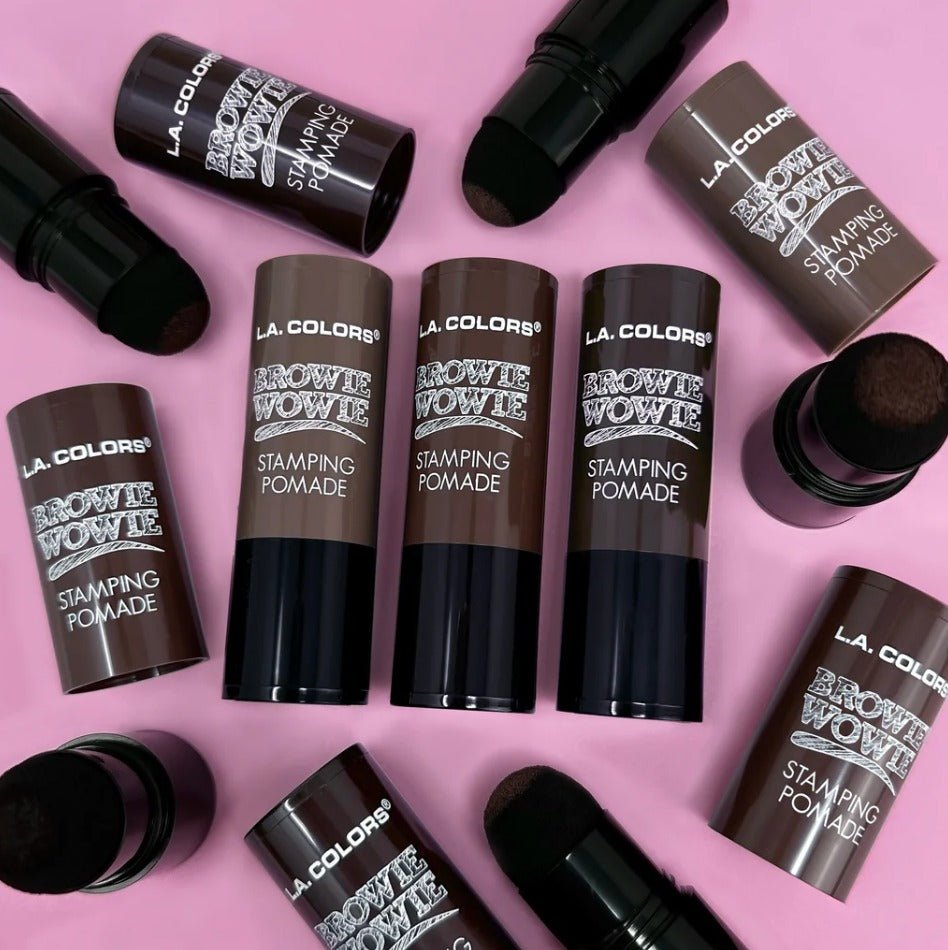 Glamour Us_L.A. Colors_Makeup_Browie Wowie Eyebrow Stamp Kit_Light Brown_CBBP477 The best affordable Latina and Mexican makeup, beauty and cosmetics supply store in Chula Vista, San Diego