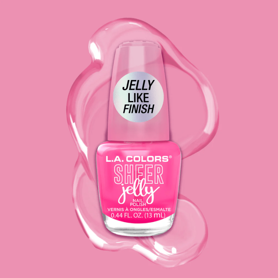 Glamour Us_L.A. Colors_Nails_Sheer Jelly Nail Polish_Rose Water_CNL722 The best affordable Latina and Mexican makeup, beauty and cosmetics supply store in Chula Vista, San Diego