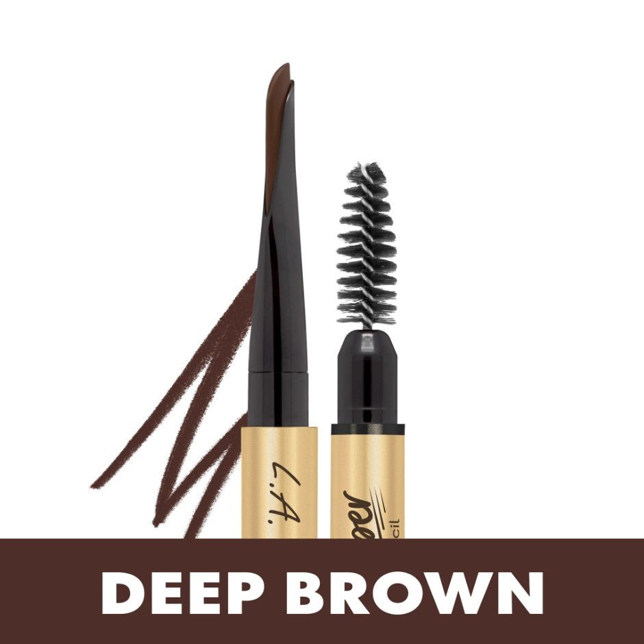 Glamour Us_L.A. Girl_Makeup_Brow Saber Eyebrow Shaping Pencil_Deep Brown_GBP369 The best affordable Latina and Mexican makeup, beauty and cosmetics supply store in Chula Vista, San Diego