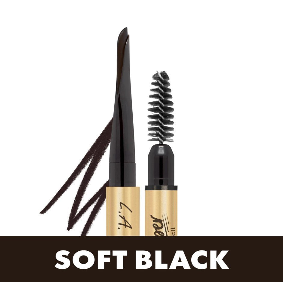 Glamour Us_L.A. Girl_Makeup_Brow Saber Eyebrow Shaping Pencil_Soft Black_GBP370 The best affordable Latina and Mexican makeup, beauty and cosmetics supply store in Chula Vista, San Diego