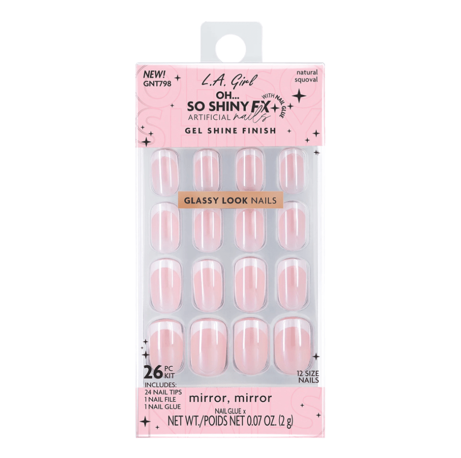 Glamour Us_L.A. Girl_Nails_Oh So Shiny Nail Fx Glue-on Nail Tips - Mirror Mirror__GNT798 The best affordable Latina and Mexican makeup, beauty and cosmetics supply store in Chula Vista, San Diego
