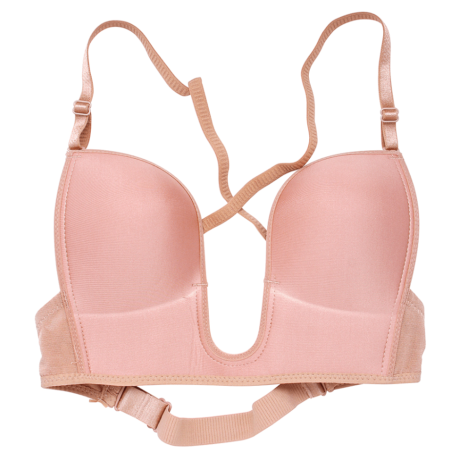 Glamour Us_Luv Me Luv_Bras_U - shaped Plunge Low Back Bra_Nude (A)_6095NDA The best affordable Latina and Mexican makeup, beauty and cosmetics supply store in Chula Vista, San Diego