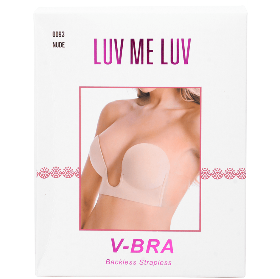 Glamour Us_Luv Me Luv_Bras_V Bra Backless Strapless_Nude A_6093 - NDA The best affordable Latina and Mexican makeup, beauty and cosmetics supply store in Chula Vista, San Diego