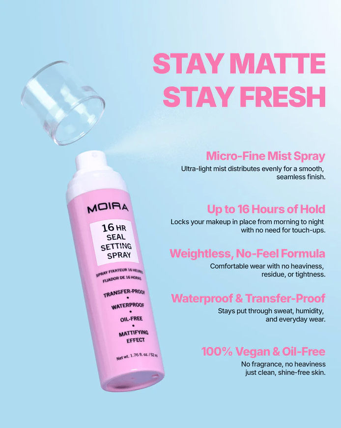 Glamour Us_Moira_Makeup_16HR Seal Setting Spray__HRS001 The best affordable Latina and Mexican makeup, beauty and cosmetics supply store in Chula Vista, San Diego