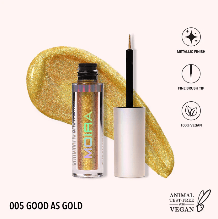 Glamour Us_Moira_Makeup_Chromatic Show Liquid Liner_Good As Gold_CRSL005 The best affordable Latina and Mexican makeup, beauty and cosmetics supply store in Chula Vista, San Diego