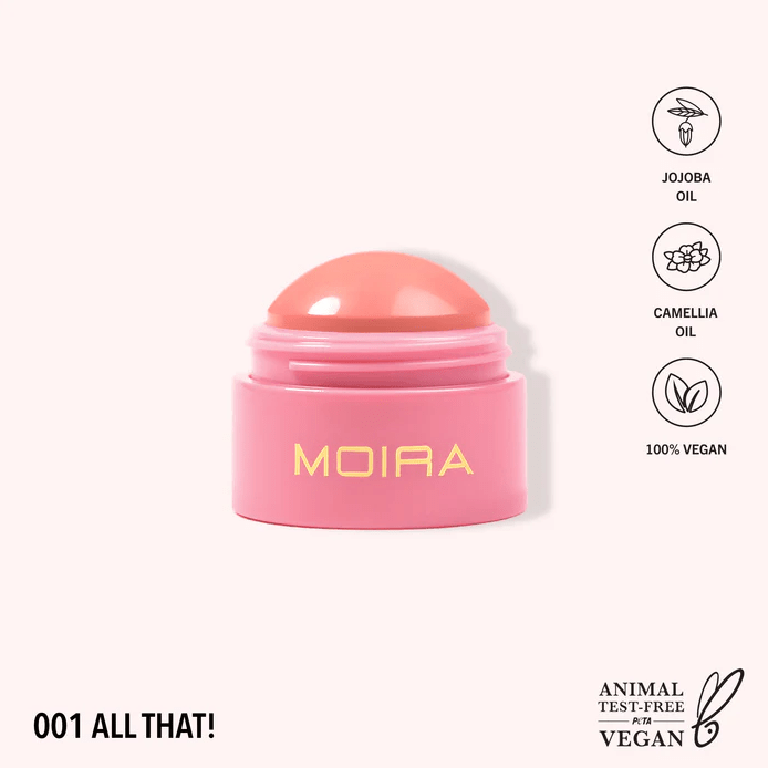 Glamour Us_Moira_Makeup_Soft Blush Balm_All That!_SBB001 Latina makeup, beauty and skincare supply store Mexican makeup products