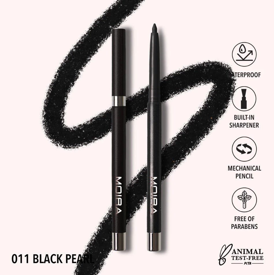 Glamour Us_Moira_Makeup_Statement Shimmer Eyeliner_Black Pearl_SSL011 The best affordable Latina and Mexican makeup, beauty and cosmetics supply store in Chula Vista, San Diego