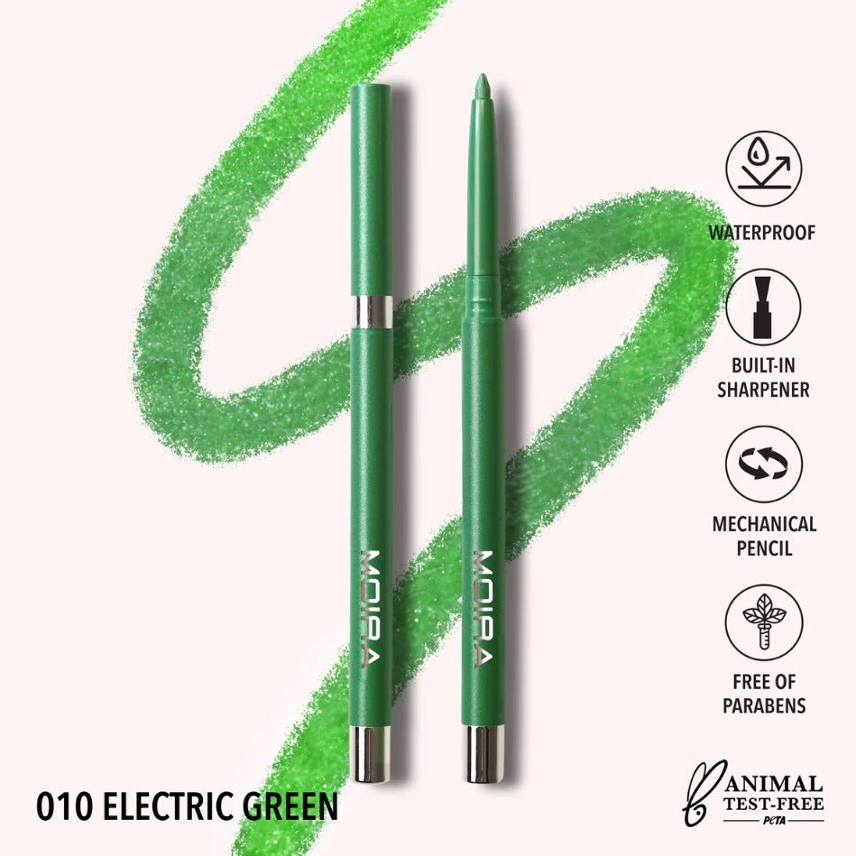 Glamour Us_Moira_Makeup_Statement Shimmer Liner_Electric Green_SSL010