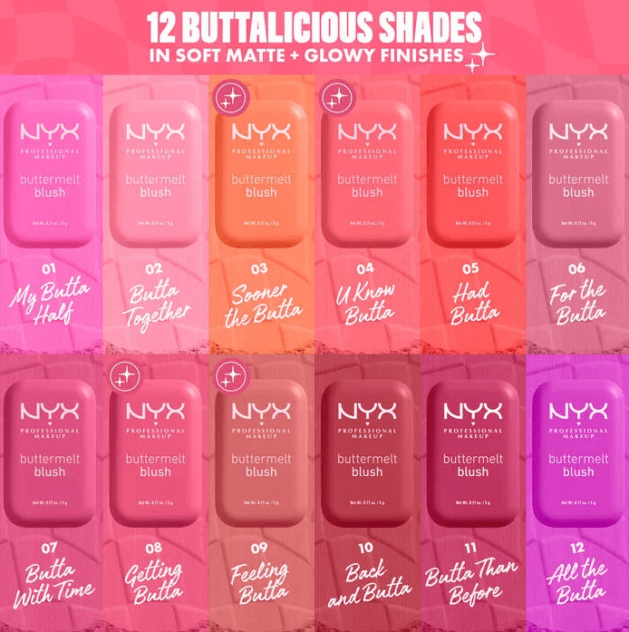 Glamour Us_NYX_Makeup_Buttermelt Blush_My Butta Half_BMBL01 The best affordable Latina and Mexican makeup, beauty and cosmetics supply store in Chula Vista, San Diego