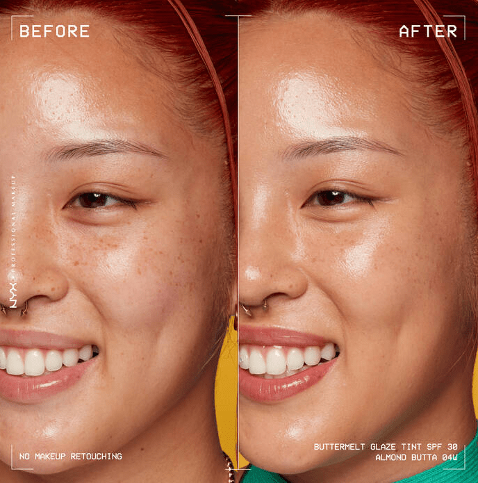 Glamour Us_NYX_Makeup_Buttermelt Glaze Soft Glow Skin Tint SPF30_Whipped Butta_BMT01 The best affordable Latina and Mexican makeup, beauty and cosmetics supply store in Chula Vista, San Diego