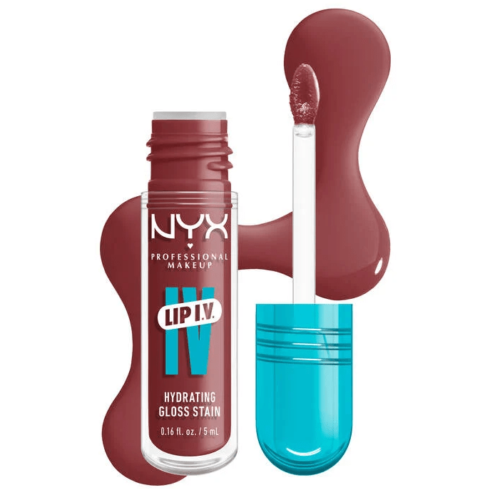 Glamour Us_NYX_Makeup_Lip I.V Hydrating Lip Gloss Stain_Hydra - Honey_WSLS02 The best affordable Latina and Mexican makeup, beauty and cosmetics supply store in Chula Vista, San Diego