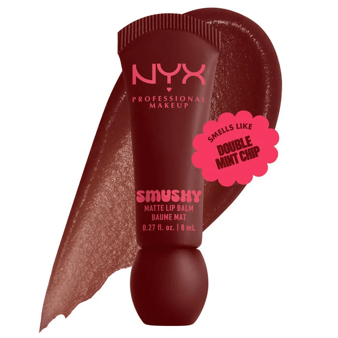 Glamour Us_NYX_Makeup_Smushy Matte Lip Balm_Smudge Fugde_SMB08 The best affordable Latina and Mexican makeup, beauty and cosmetics supply store in Chula Vista, San Diego