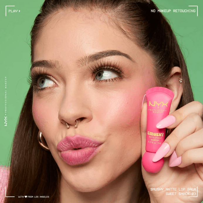 Glamour Us_NYX_Makeup_Smushy Matte Lip Balm_Sugar Smush_SMB01 Latina makeup, beauty and skincare supply store Mexican makeup products