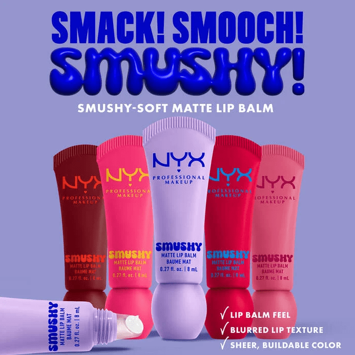 Glamour Us_NYX_Makeup_Smushy Matte Lip Balm_Sugar Smush_SMB01 The best affordable Latina and Mexican makeup, beauty and cosmetics supply store in Chula Vista, San Diego