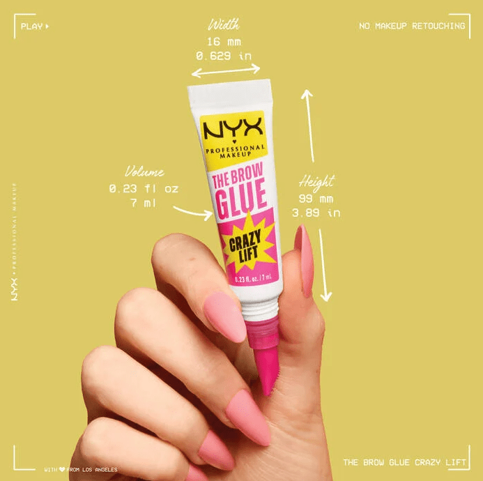 Glamour Us_NYX_Makeup_The Brow Glue Crazy Lift__TSBG01 The best affordable Latina and Mexican makeup, beauty and cosmetics supply store in Chula Vista, San Diego