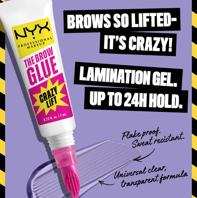 Glamour Us_NYX_Makeup_The Brow Glue Crazy Lift__TSBG01 The best affordable Latina and Mexican makeup, beauty and cosmetics supply store in Chula Vista, San Diego