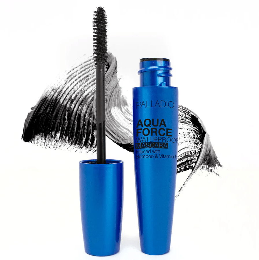Glamour Us_Palladio_Makeup_Aqua Force Mascara Waterproof and Defining_Black_MASW01 The best affordable Latina and Mexican makeup, beauty and cosmetics supply store in Chula Vista, San Diego