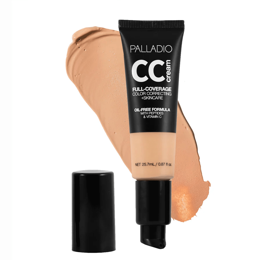Glamour Us_Palladio_Makeup_CC Cream Full - Coverage Color Correcting + Skincare_Medium 32W - Warm_CC32 The best affordable Latina and Mexican makeup, beauty and cosmetics supply store in Chula Vista, San Diego