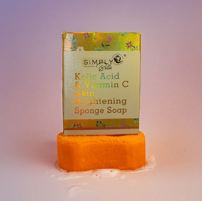 Glamour Us_Simply Bella_Skincare_Kojic Acid & Vitamin C Skin Brightening Sponge Soap__SIM018 The best affordable Latina and Mexican makeup, beauty and cosmetics supply store in Chula Vista, San Diego