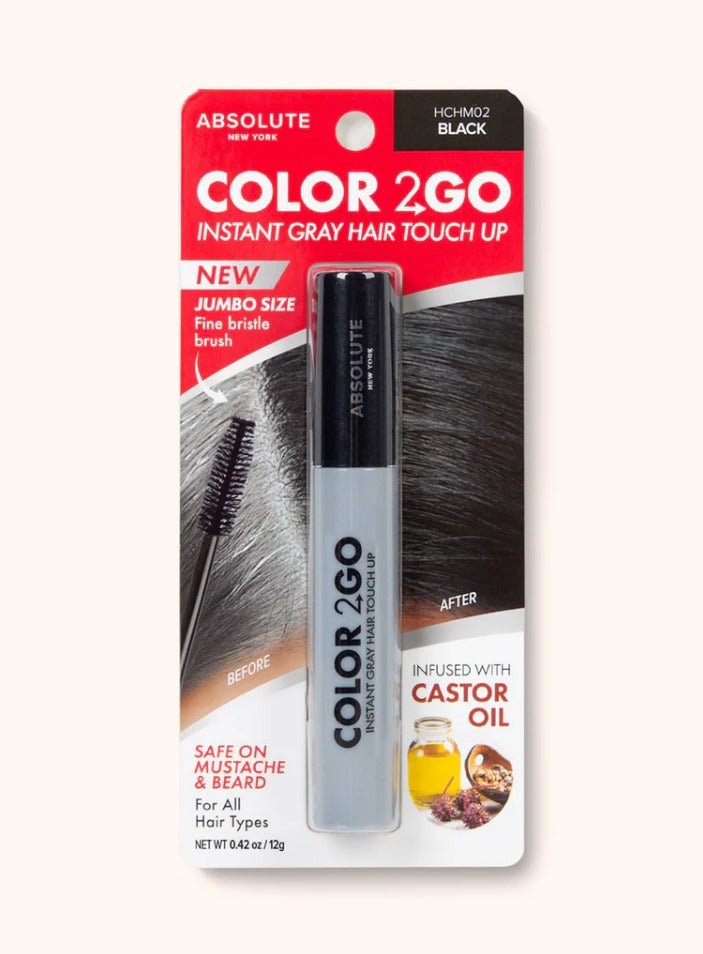 Glamour Us_Absolute New York_Hair_Color 2 Go Instant Gray Hair Touch Up Mascara - JUMBO Size_Black_HCHM02 The best affordable Latina and Mexican makeup, beauty and cosmetics supply store in Chula Vista, San Diego