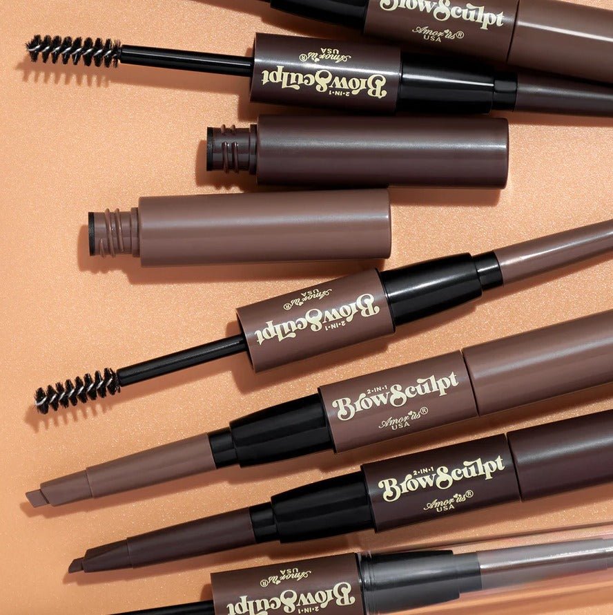Glamour Us_Amorus_Makeup_2 In 1 Brow Sculpt Pencil & Tinted Eyebrow Gel Mascara_Chocolate_CO - BSE - 01 The best affordable Latina and Mexican makeup, beauty and cosmetics supply store in Chula Vista, San Diego