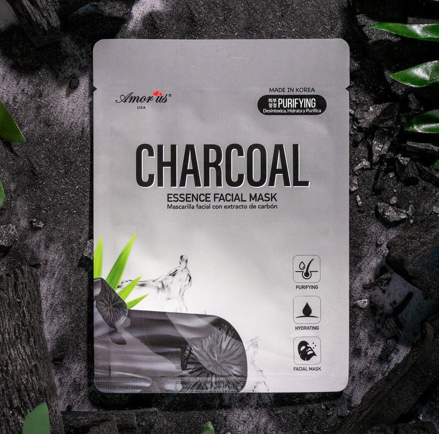 Glamour Us_Amorus_Skincare_Essence Facial Mask_Charcoal (NLC)_SK - CHARCOAL The best affordable Latina and Mexican makeup, beauty and cosmetics supply store in Chula Vista, San Diego