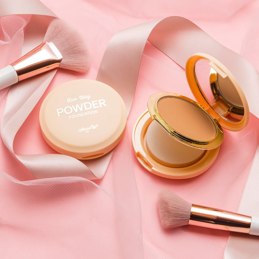 Glamour Us_Amorus_Makeup_Two - Way Powder Foundation_Ivory 01_CO - 2NPF - 09 The best affordable Latina and Mexican makeup, beauty and cosmetics supply store in Chula Vista, San Diego