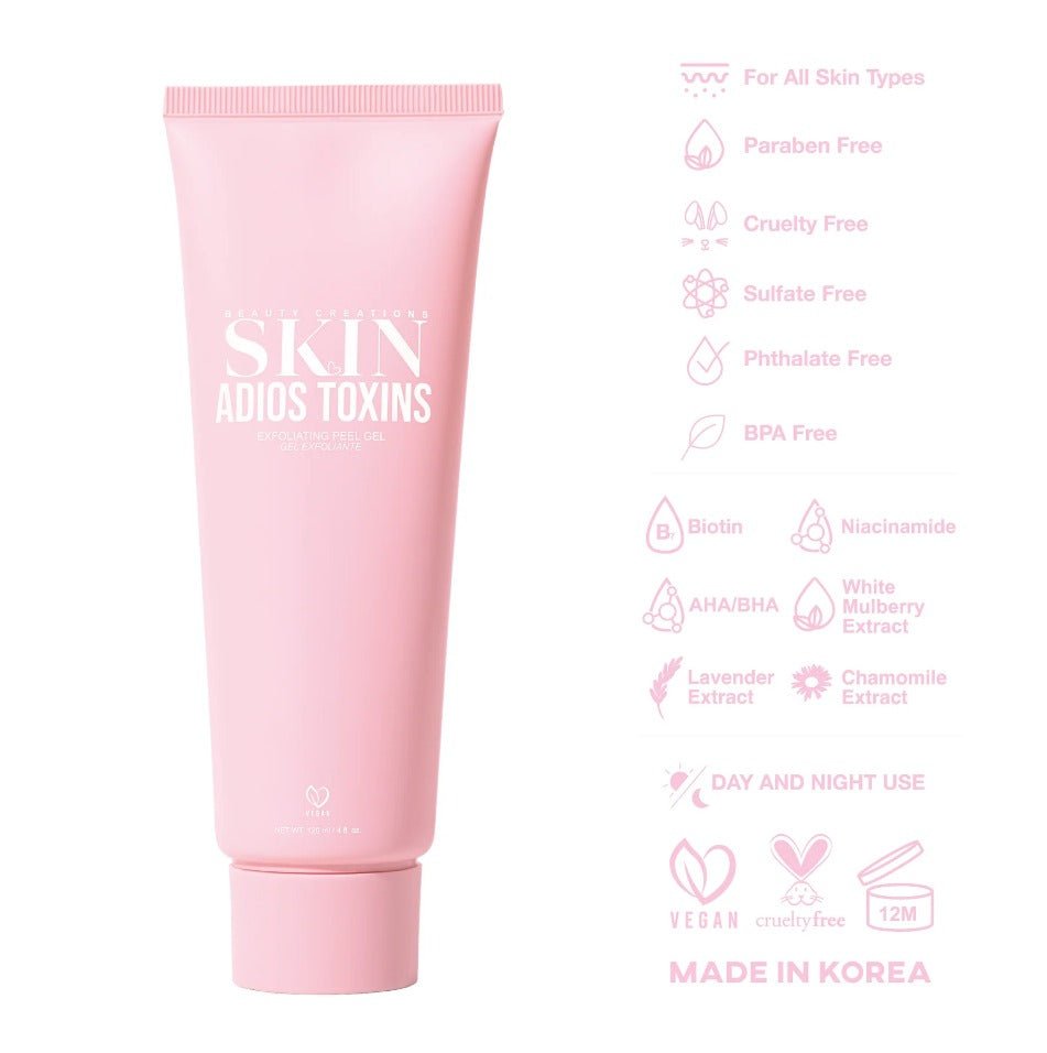 Glamour Us_Beauty Creations_Skincare_Adios Toxins Exfoliating Face Peel Gel__SK - ATG The best affordable Latina and Mexican makeup, beauty and cosmetics supply store in Chula Vista, San Diego