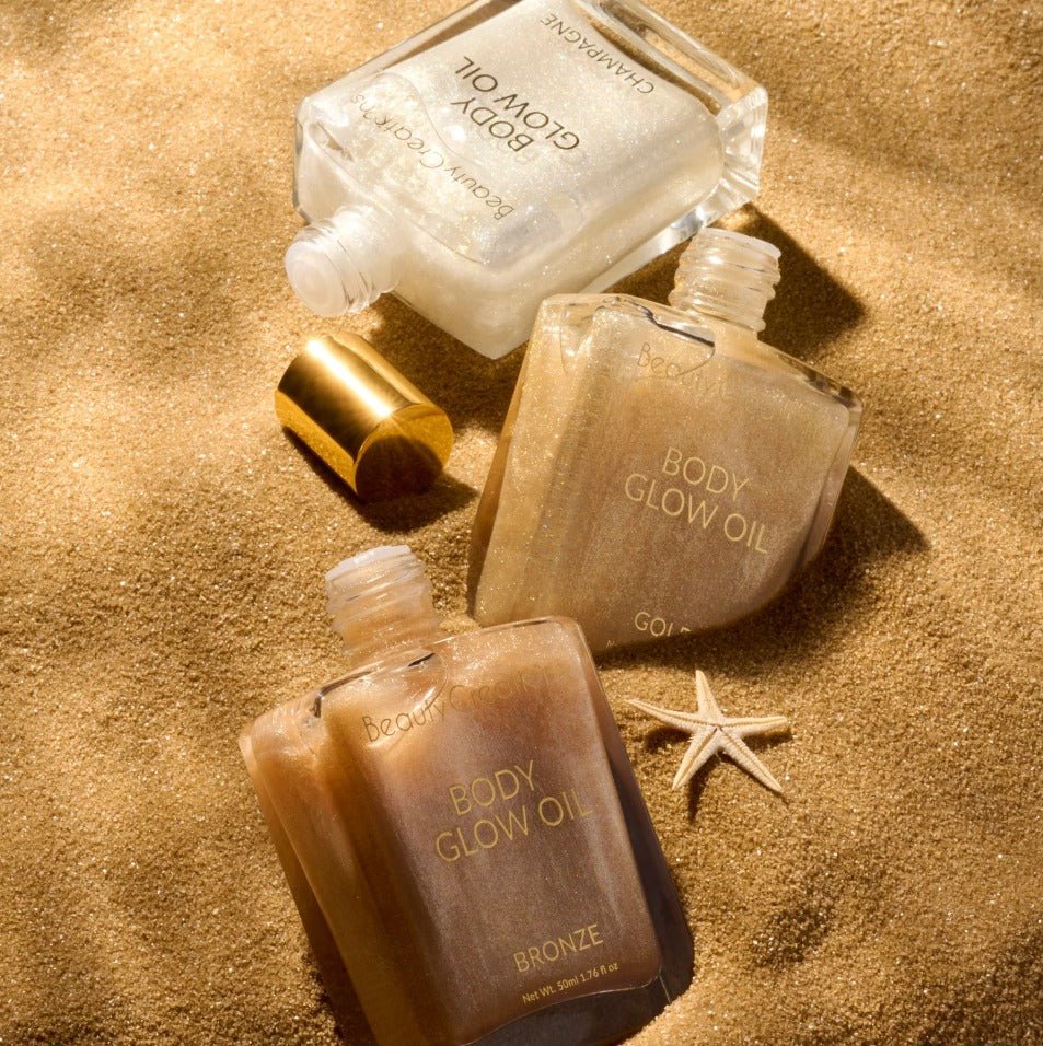 Glamour Us_Beauty Creations_Makeup_Body Glow Oil_Champagne_GBO - 1 The best affordable Latina and Mexican makeup, beauty and cosmetics supply store in Chula Vista, San Diego