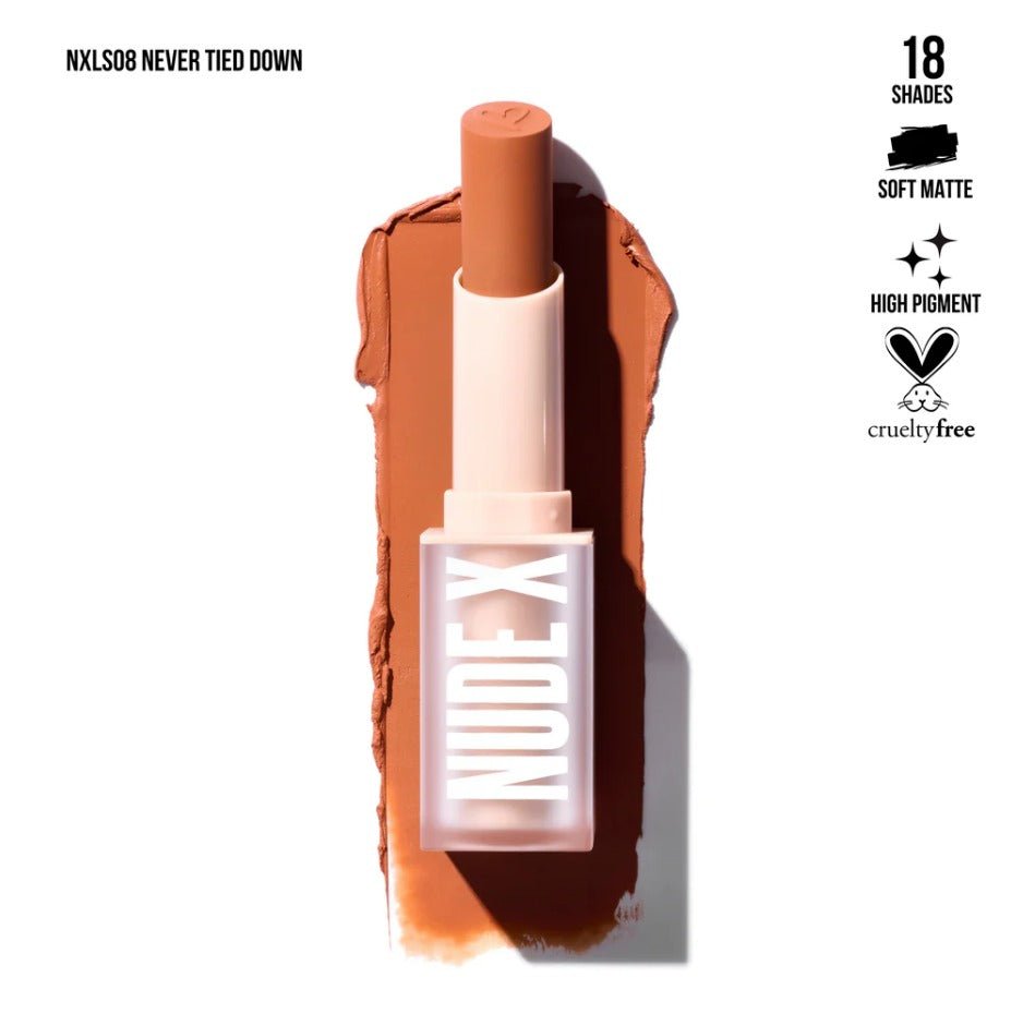 Glamour Us_Beauty Creations_Makeup_Nude X Soft Matte Lipstick_Never Tied Down_NXLS08 The best affordable Latina and Mexican makeup, beauty and cosmetics supply store in Chula Vista, San Diego