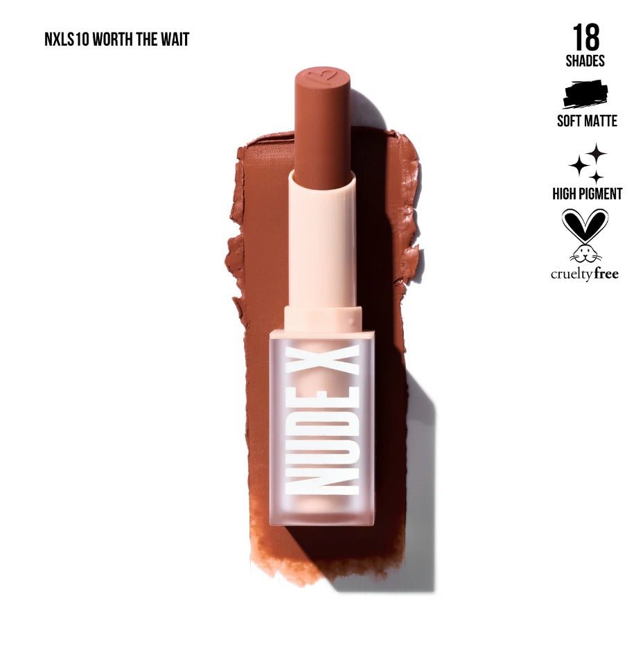 Glamour Us_Beauty Creations_Makeup_Nude X Soft Matte Lipstick_Worth The Wait_NXLS10 The best affordable Latina and Mexican makeup, beauty and cosmetics supply store in Chula Vista, San Diego