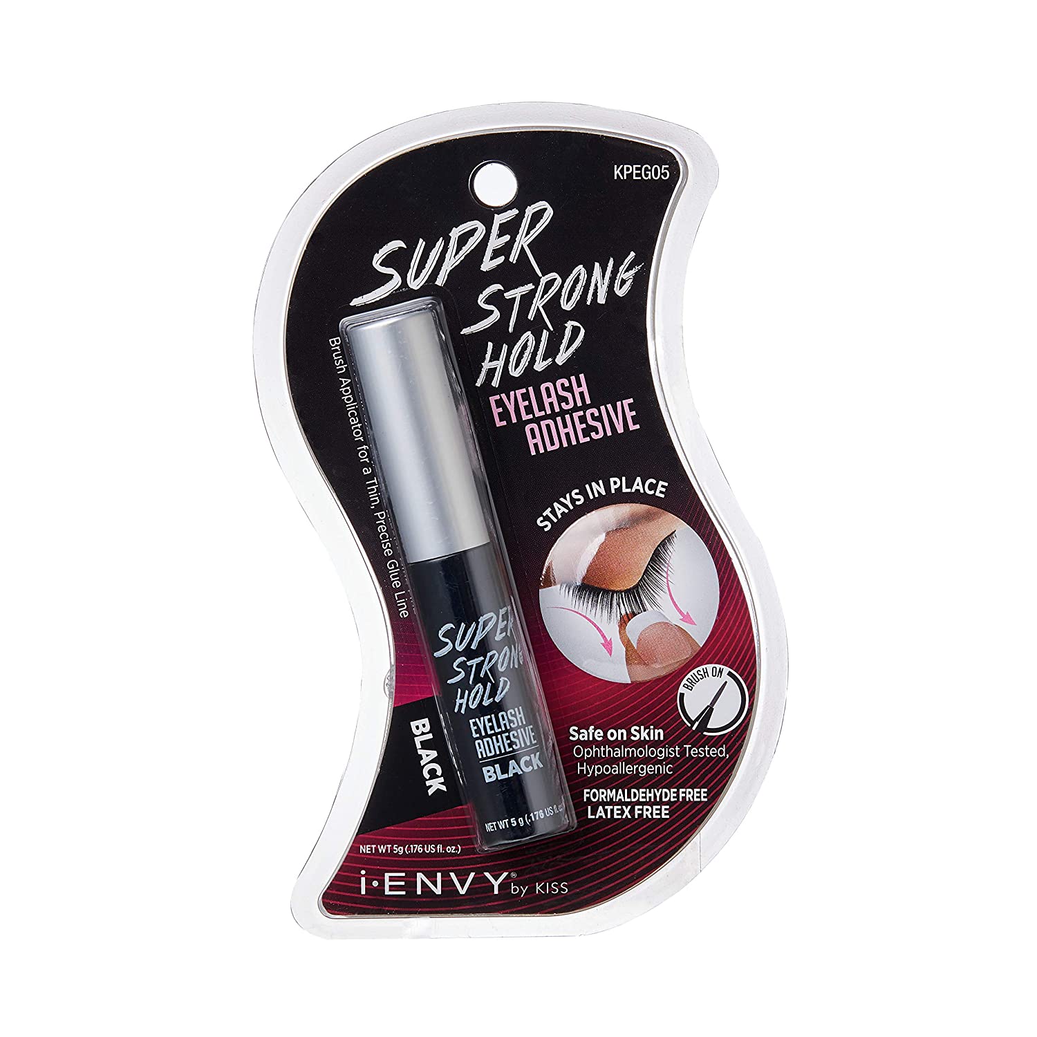 Glamour Us_i - ENVY by KISS_Lashes_Black - Super Strong Hold Brush - on Lash Adhesive 5 ml.__KPEG05 The best affordable Latina and Mexican makeup, beauty and cosmetics supply store in Chula Vista, San Diego