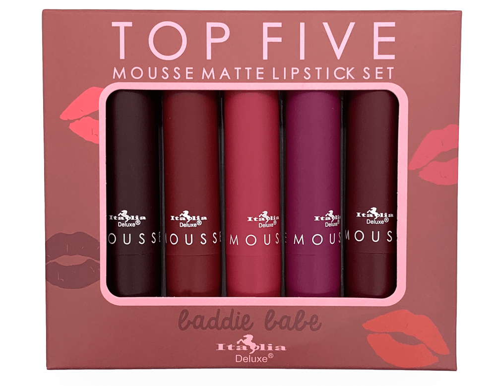 Glamour Us_Italia Deluxe_Makeup_Top 5 Mousse Matte Lipstick Set_Baddie Babe_191SET - 7 The best affordable Latina and Mexican makeup, beauty and cosmetics supply store in Chula Vista, San Diego