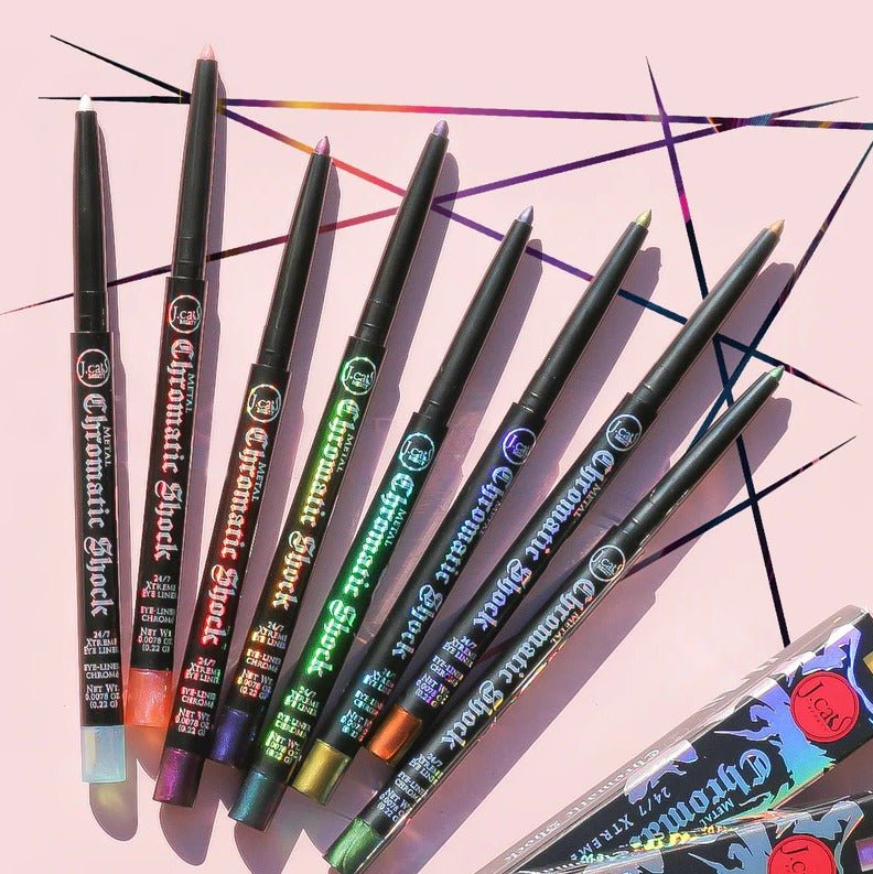 Glamour Us_Jcat_Makeup_Chromatic Shock 24/7 Xtreme Eyeliner Pencil_Born To Radiate_CEL101 The best affordable Latina and Mexican makeup, beauty and cosmetics supply store in Chula Vista, San Diego